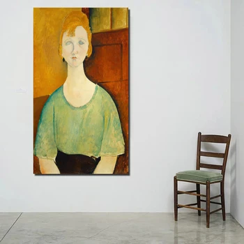 Amedeo Modigliani Plagát Vintage Maliarske Plátno Tlačiť Obývacia Izba Domáce Dekorácie Moderné Nástenné Art Olejomaľba Plagáty, Obrázky