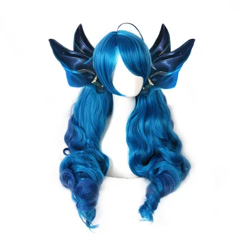 LoL Gwen Cosplay Parochňu LoL Cosplay Gradient Modré Dlhé Ponytails Hra Parochňu Halloween Syntetické Vlasy Žiaruvzdorné