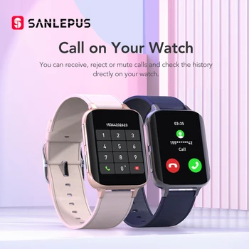 2021 SANLEPUS Nové Inteligentné Hodinky Muži Ženy Uskutočniť Hovor Hodinky Vodotesné Smartwatch MP3 Prehrávač Pre OPPO Android iOS Xiao Huawei