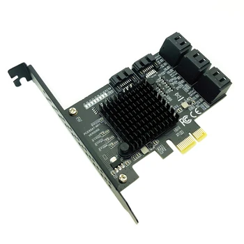 PCI-E SATA, 2X 4X 8X 16X PCI-E Karty PCI Express SATA 3.0 8-Port SATA III 6Gbps Rozšírenie Adaptér Dosky s Dátumom Kábel Stúpacie