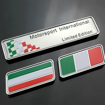 1 Ks Taliansko Motorsport International Limited Edition car znak talianskej vlajky blatník nádrž stick Auto Nálepky, Auto Styling