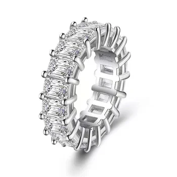 Luxusné Crystal Prstene Pre Ženy Ľadový Sa Zirkón Zapojenie Snubný Prsteň Drahokamu Vintage Krúžky Ženské Šperky Anillos