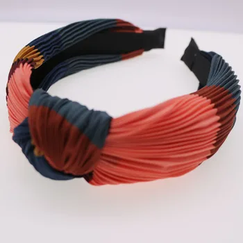 Skladaný Textílie Srdce Uzol Hairband Viazané hlavový most prispôsobené Vlasy Príslušenstvo