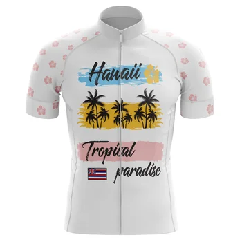 HIRBGOD 2020 Novú Hawaii Krátky Rukáv Cyklistika Dres Jednoduchosť Anti-Pot Cyklistické Tričko Tropický Raj Cyklistické Tričko,TYZ266-01