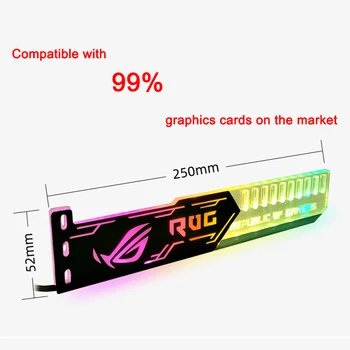 Coolmoon 5V Malé 4PIN RGB LED Svetlo GPU Podpora VGA Držiteľ 25 cm/28 cm Grafická Karta Konzola pre Počítač Šasi, PC Príslušenstvo