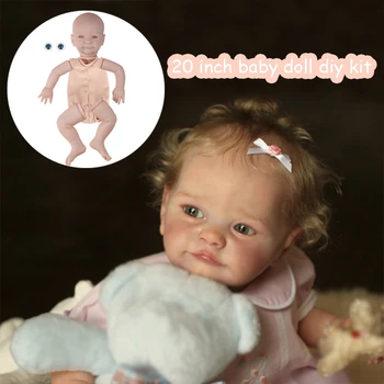 22 Palcový Bebe Reborn Tobiah Novorodenca Textílie Realisticky Nevyfarbené Nedokončené Bábika Časti DIY Prázdne Bábika Auta