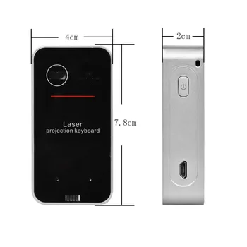 Bluetooth-kompatibilné Laserové klávesnica Bezdrôtová Virtuálnej Projekcie Prenosné klávesnica pre Iphone Android Smart Telefónu, Tabletu Ipad PC