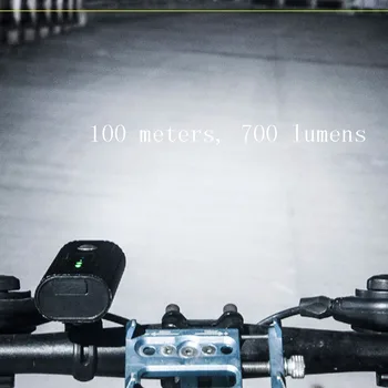 Smart Indukčné Bicykel Predné Svetlo s USB LED Reflektor Anti-glare IPX6 4 Režimy Bicykli Lampa 4000mAh Baterka na Bicykli