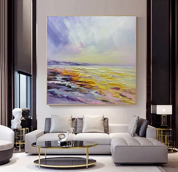 Ručne Maľované abstraktnej maľbe originálne umelecké diela akryl Moderného umenia brownoil maľby na steny v obývacej izbe Veľké domáce dekorácie