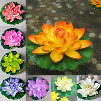 1PCS Plávajúce Lotus Umelý Kvet Svadobné Domáce Dekorácie DIY lekna Mariage Falošné Rastliny