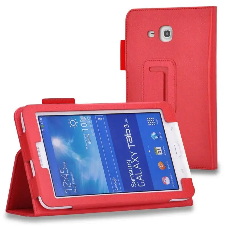 Tablet Flip puzdro Pre Samsung Galaxy Tab 3 7.0 Lite T110 T111 T113 T116 PU kožené ochranné Stojan, kryt pre samsung TAB E 7.0 0