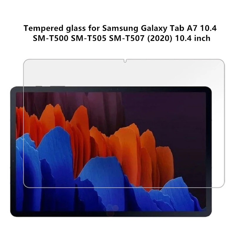 2 KS Pre Samsung Galaxy Tab A7 10.4 palce T500 T505 2020 Tvrdeného Skla Screen Protector pre SM-T500 T505 T507 Tablet Film Stráže 1