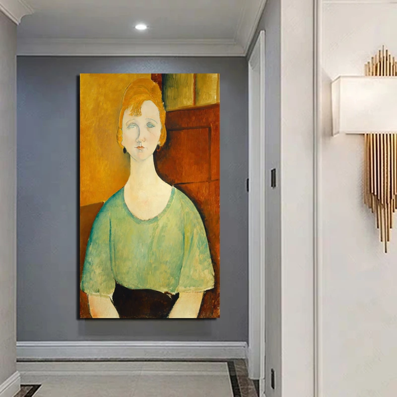 Amedeo Modigliani Plagát Vintage Maliarske Plátno Tlačiť Obývacia Izba Domáce Dekorácie Moderné Nástenné Art Olejomaľba Plagáty, Obrázky 1