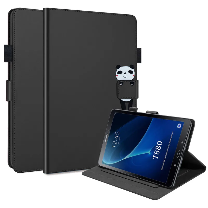 Tablet Funda Pre Samsung Galaxy Tab A SM T580 T585 Prípade Roztomilý Kreslený Peňaženku Stáť vyklápací Kryt Pre Samsung Kartu A A6 10 1 2016 Prípade 1