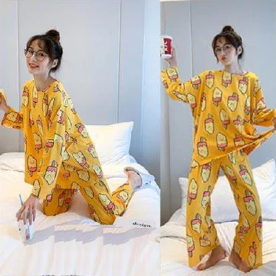 Pre Ženy Nohavice Bežné Sleepwear Kawaii Pijamas Dámy Dlhý Rukáv Teplé Žena, oblečenie pre voľný čas oblek 2020 Jeseň Cartoon Pyžamo Nastaviť 2