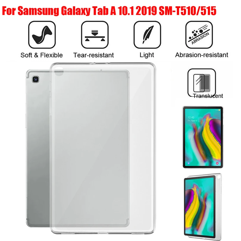 Silikónové Prípad Tabletu Samsung Galaxy Tab S5e 10.5 T720 T725 Tab 10.1 2019 SM-T510/515 Ochranné puzdro Shell Coque 5